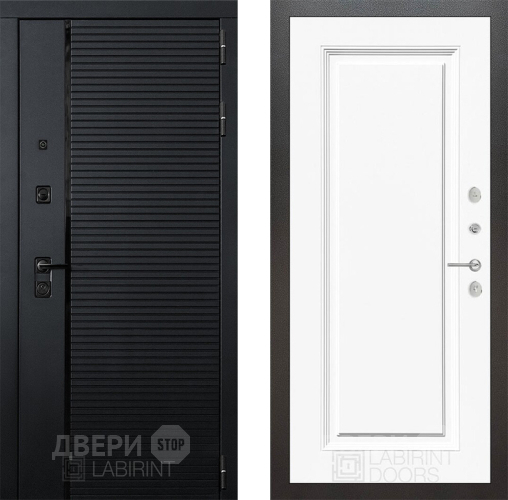 Входная металлическая Дверь Лабиринт (LABIRINT) Piano 27 Белый (RAL-9003) в Пущино