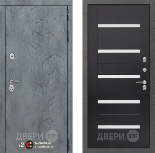 Входная металлическая Дверь Лабиринт (LABIRINT) Бетон 01 Венге в Пущино