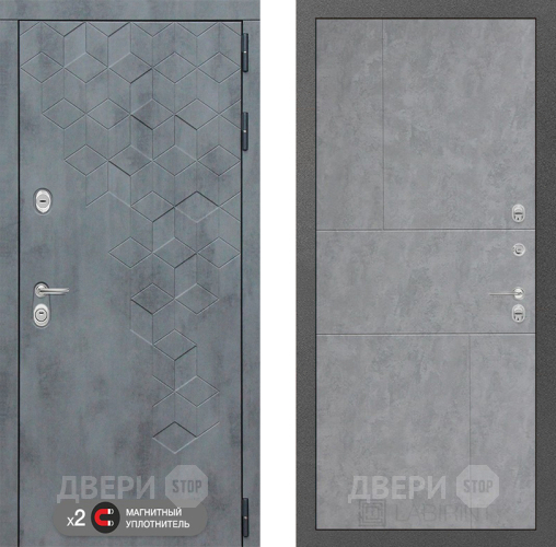 Входная металлическая Дверь Лабиринт (LABIRINT) Бетон 21 Бетон светлый в Пущино