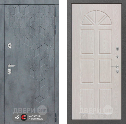 Входная металлическая Дверь Лабиринт (LABIRINT) Бетон 15 VINORIT Алмон 25 в Пущино
