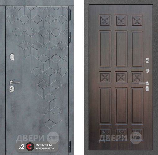 Входная металлическая Дверь Лабиринт (LABIRINT) Бетон 16 VINORIT Алмон 28 в Пущино