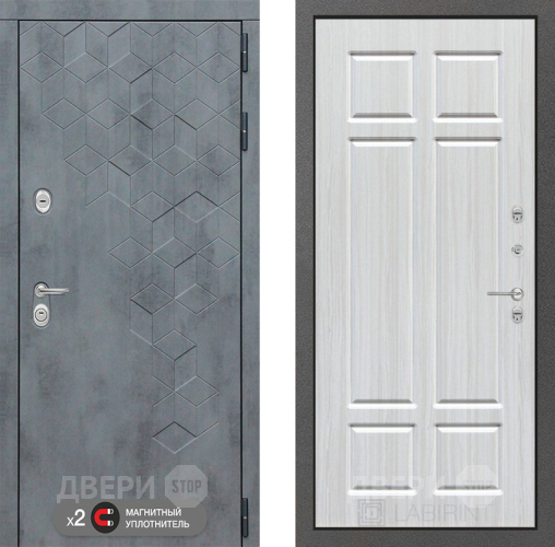 Входная металлическая Дверь Лабиринт (LABIRINT) Бетон 08 Кристалл вуд в Пущино