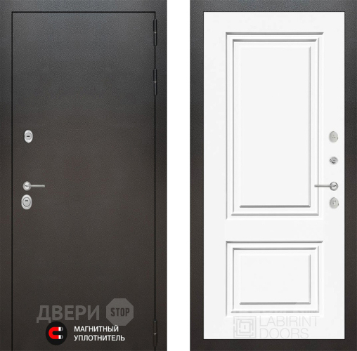 Дверь Лабиринт (LABIRINT) Silver 26 Белый (RAL-9003) в Пущино