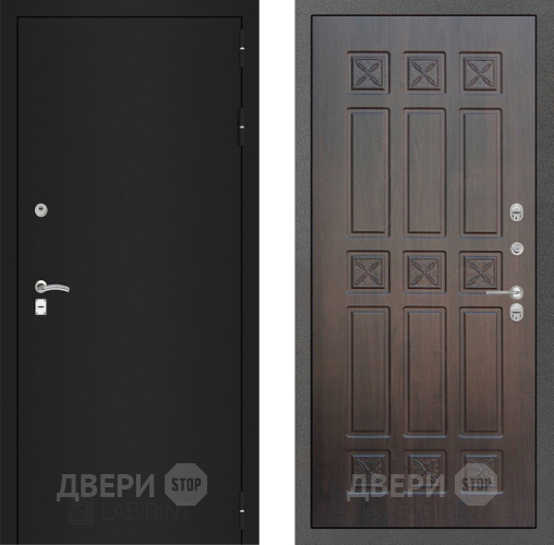 Входная металлическая Дверь Лабиринт (LABIRINT) Classic шагрень черная 16 VINORIT Алмон 28 в Пущино