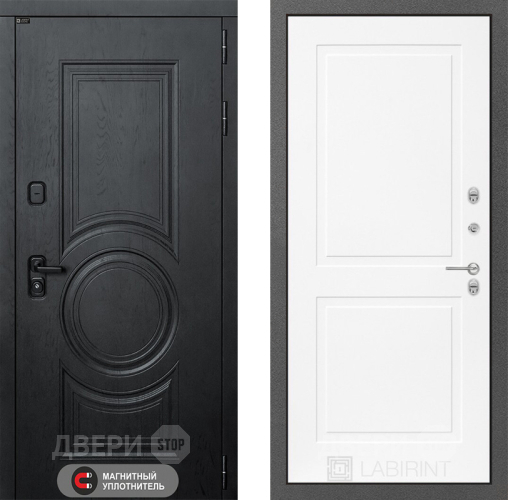 Входная металлическая Дверь Лабиринт (LABIRINT) Гранд 11 Белый софт в Пущино