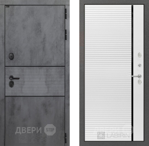 Входная металлическая Дверь Лабиринт (LABIRINT) Инфинити 22 Белый софт в Пущино