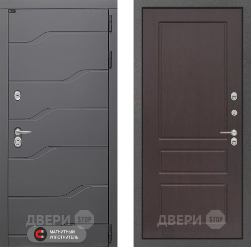 Входная металлическая Дверь Лабиринт (LABIRINT) Ривер 03 Орех премиум в Пущино