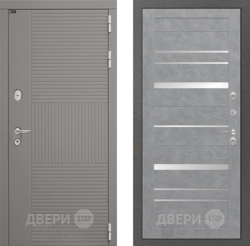 Входная металлическая Дверь Лабиринт (LABIRINT) Формо 20 Бетон светлый в Пущино