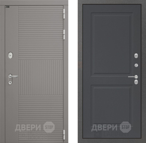 Входная металлическая Дверь Лабиринт (LABIRINT) Формо 11 Графит софт в Пущино
