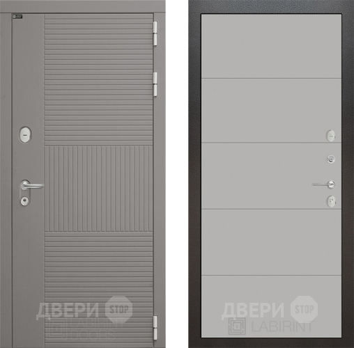 Входная металлическая Дверь Лабиринт (LABIRINT) Формо 13 Грей софт в Пущино