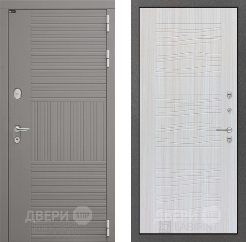 Входная металлическая Дверь Лабиринт (LABIRINT) Формо 06 Сандал белый в Пущино