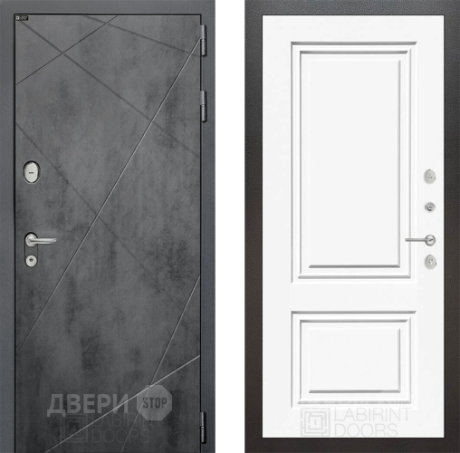 Дверь Лабиринт (LABIRINT) Лофт 26 Белый (RAL-9003) в Пущино