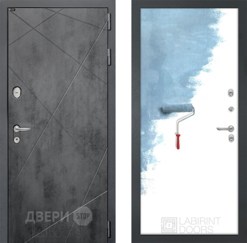 Входная металлическая Дверь Лабиринт (LABIRINT) Лофт 28 Под покраску в Пущино