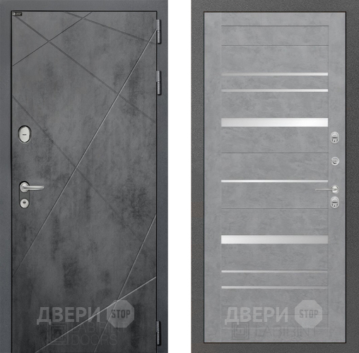 Входная металлическая Дверь Лабиринт (LABIRINT) Лофт 20 Бетон светлый в Пущино