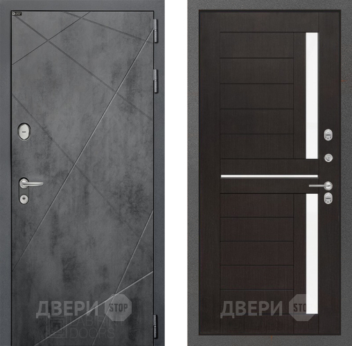 Входная металлическая Дверь Лабиринт (LABIRINT) Лофт 02 Венге в Пущино
