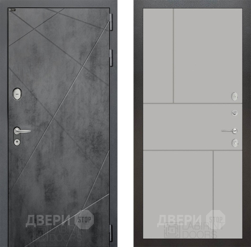 Входная металлическая Дверь Лабиринт (LABIRINT) Лофт 21 Грей софт в Пущино