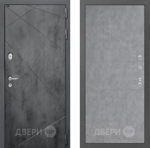 Входная металлическая Дверь Лабиринт (LABIRINT) Лофт 21 Бетон светлый в Пущино