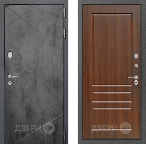 Входная металлическая Дверь Лабиринт (LABIRINT) Лофт 03 Орех бренди в Пущино