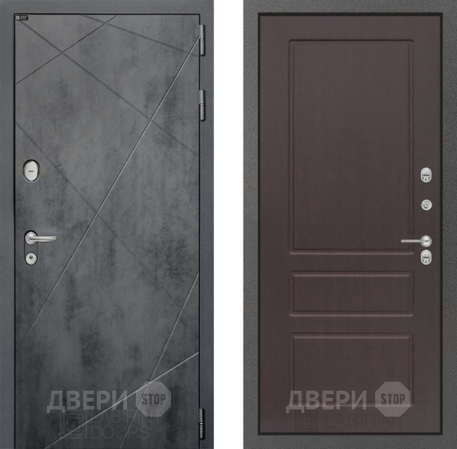 Входная металлическая Дверь Лабиринт (LABIRINT) Лофт 03 Орех премиум в Пущино