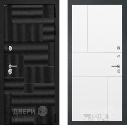 Входная металлическая Дверь Лабиринт (LABIRINT) Pazl 21 Белый софт в Пущино