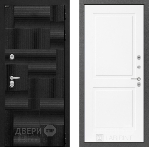 Входная металлическая Дверь Лабиринт (LABIRINT) Pazl 11 Белый софт в Пущино