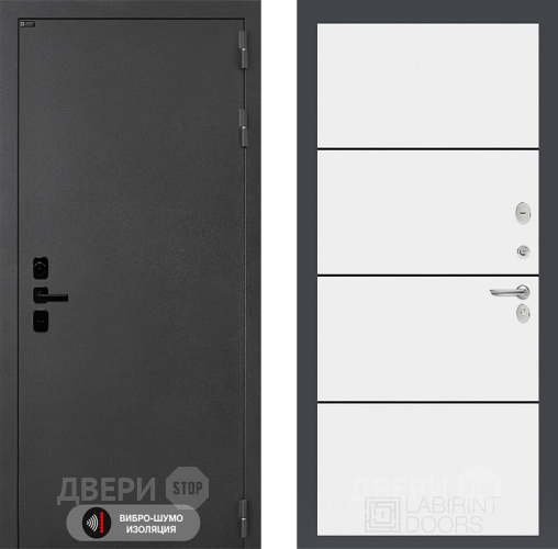 Дверь Лабиринт (LABIRINT) Acustic 25 Белый софт в Пущино