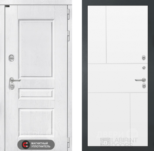 Дверь Лабиринт (LABIRINT) Versal 21 Белый софт в Пущино