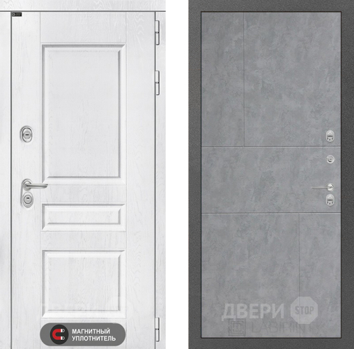 Входная металлическая Дверь Лабиринт (LABIRINT) Versal 21 Бетон светлый в Пущино
