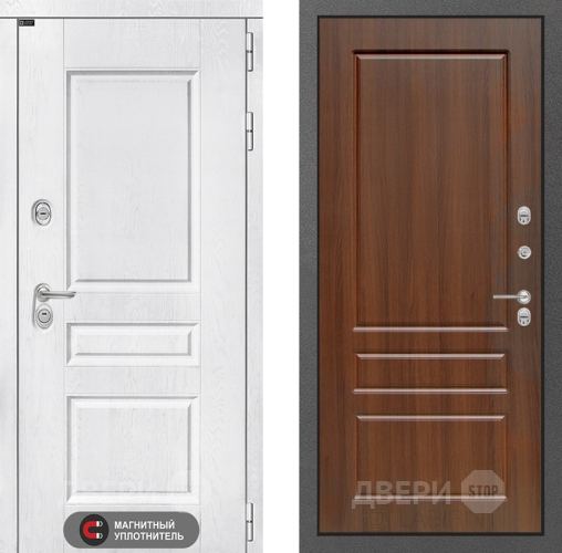 Входная металлическая Дверь Лабиринт (LABIRINT) Versal 03 Орех бренди в Пущино