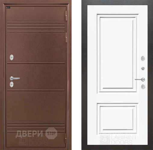 Дверь Лабиринт (LABIRINT) Термо Лайт 26 Белый (RAL-9003) в Пущино