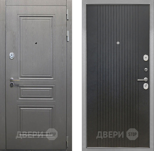 Входная металлическая Дверь Интекрон (INTECRON) Брайтон Графит ФЛ-295 Лофт черный в Пущино