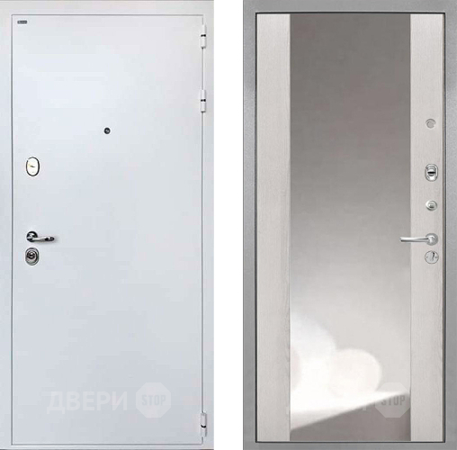 Входная металлическая Дверь Интекрон (INTECRON) Колизей White ФЛЗ-516 Зеркало Сосна белая в Пущино