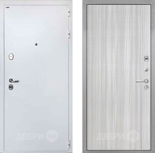 Входная металлическая Дверь Интекрон (INTECRON) Колизей White В-07 с молдингом Сандал белый в Пущино