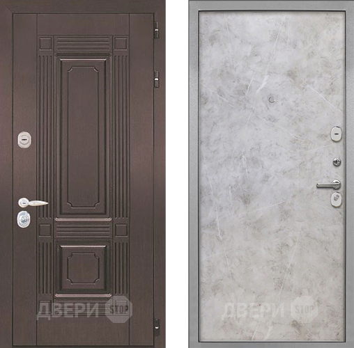 Входная металлическая Дверь Интекрон (INTECRON) Италия Гладкая Мрамор светлый в Пущино
