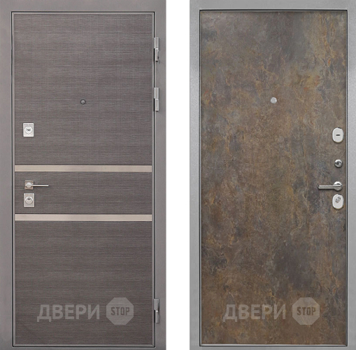 Входная металлическая Дверь Интекрон (INTECRON) Неаполь Гладкая Гранж в Пущино