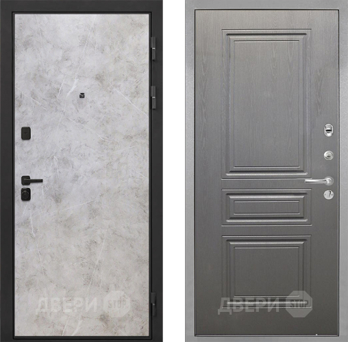 Входная металлическая Дверь Интекрон (INTECRON) Профит Black Мрамор Светлый ФЛ-243 Графит вуд дуб в Пущино