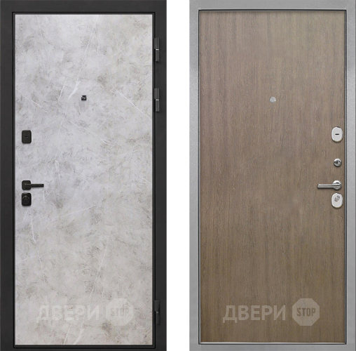 Входная металлическая Дверь Интекрон (INTECRON) Профит Black Мрамор Светлый Гладкая шпон Венге коричневый в Пущино