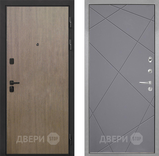 Входная металлическая Дверь Интекрон (INTECRON) Профит Black Венге Коричневый Лучи-М Графит софт в Пущино