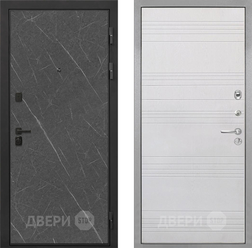 Входная металлическая Дверь Интекрон (INTECRON) Профит Black Гранит Лава Оникс ФЛ-316 Белый ясень в Пущино
