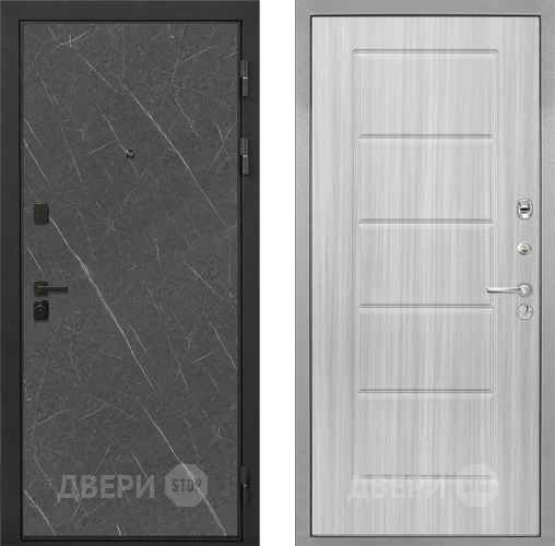 Входная металлическая Дверь Интекрон (INTECRON) Профит Black Гранит Лава Оникс ФЛ-39 Сандал белый в Пущино