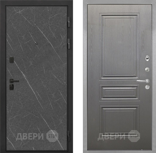 Входная металлическая Дверь Интекрон (INTECRON) Профит Black Гранит Лава Оникс ФЛ-243 Графит вуд дуб в Пущино
