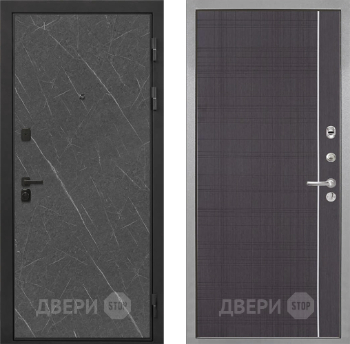 Входная металлическая Дверь Интекрон (INTECRON) Профит Black Гранит Лава Оникс В-07 с молдингом Венге в Пущино