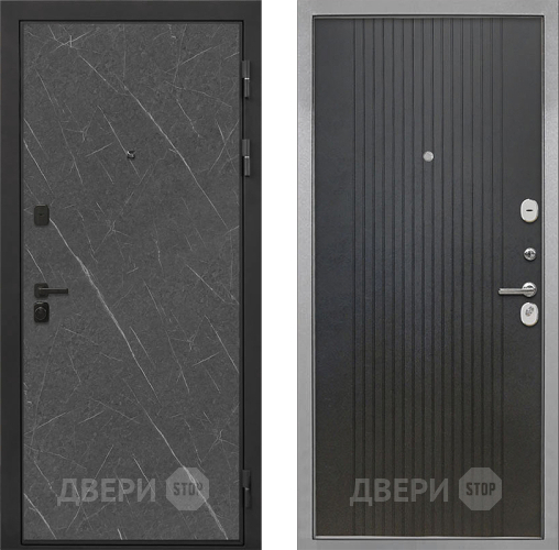 Входная металлическая Дверь Интекрон (INTECRON) Профит Black Гранит Лава Оникс ФЛ-295 Лофт черный в Пущино