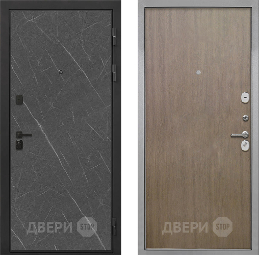 Входная металлическая Дверь Интекрон (INTECRON) Профит Black Гранит Лава Оникс Гладкая шпон Венге коричневый в Пущино