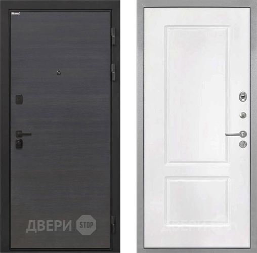 Входная металлическая Дверь Интекрон (INTECRON) Профит Black Эковенге КВ-2 Белый матовый в Пущино