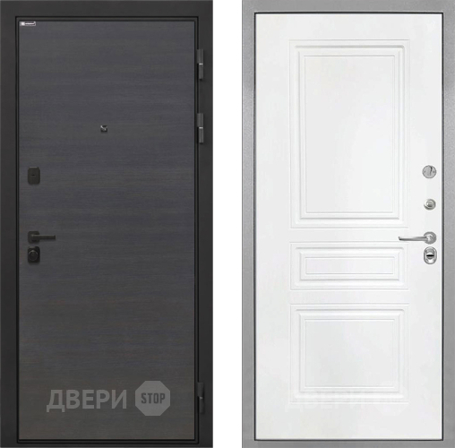 Входная металлическая Дверь Интекрон (INTECRON) Профит Black Эковенге ФЛ-243 Белый матовый в Пущино