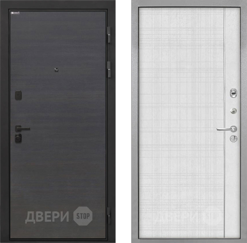 Входная металлическая Дверь Интекрон (INTECRON) Профит Black Эковенге В-07 с молдингом Лофт белый в Пущино
