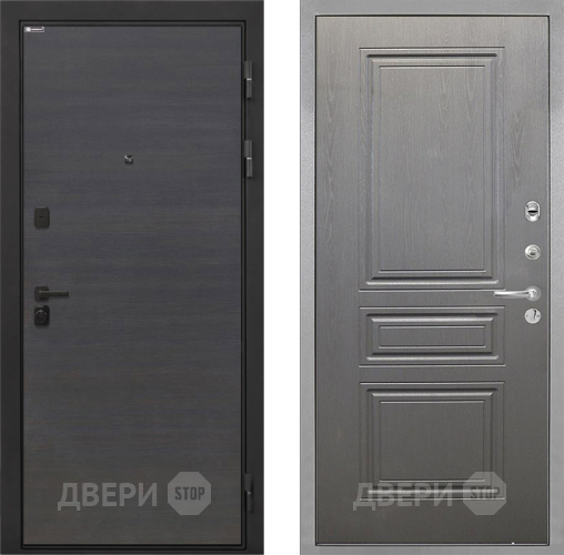 Входная металлическая Дверь Интекрон (INTECRON) Профит Black Эковенге ФЛ-243 Графит вуд дуб в Пущино