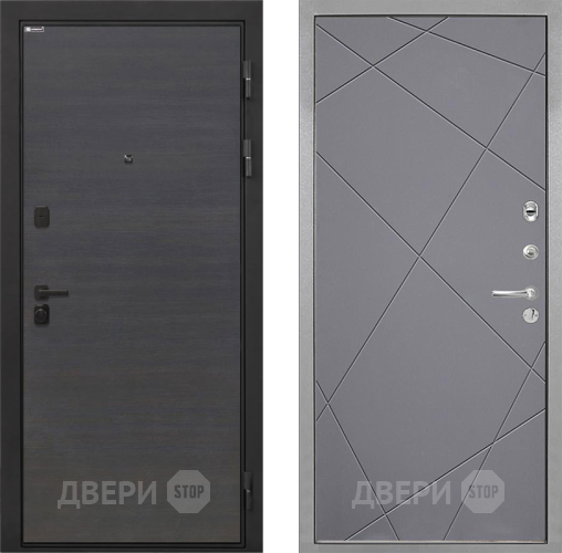 Входная металлическая Дверь Интекрон (INTECRON) Профит Black Эковенге Лучи-М Графит софт в Пущино