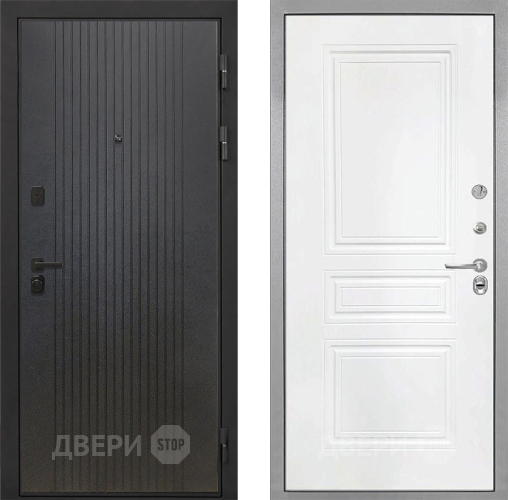 Входная металлическая Дверь Интекрон (INTECRON) Профит Black ФЛ-295 ФЛ-243 Белый матовый в Пущино